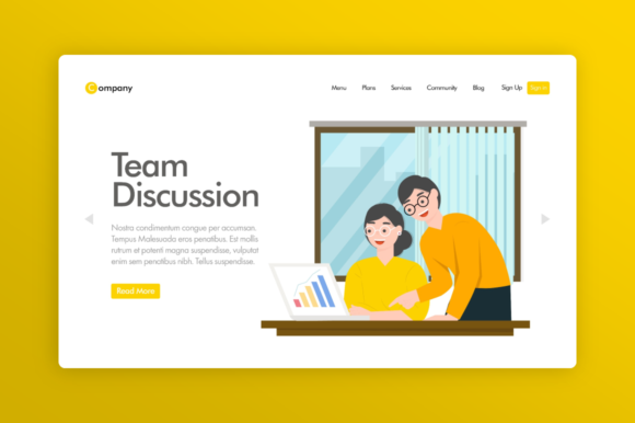Download Website Illustration - Team Discussion - Team Collection