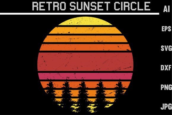 Download Retro Sunset Circle - Retro Collection