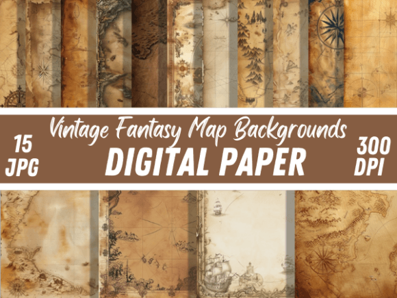 Download Vintage Fantasy Maps Antique Backgrounds - Background Collection