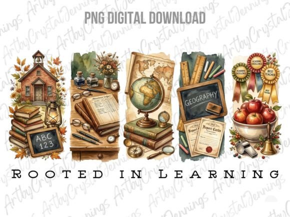 Download Rooted in Learning Teacher Brushstroke - Learning Collection
