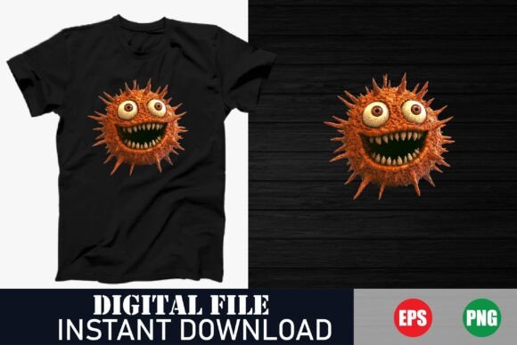 Download Panicked Virus Vector T-Shirt Design - Virus Collection