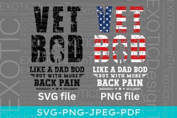 Download Vet Bod Like a Dad Bod/Retro Vintage SVG - Retro Collection