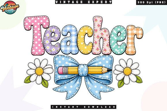 Download Retro Classroom Teacher Patchwork PNG - Retro Collection