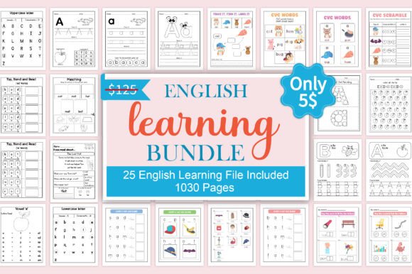 Download English Learning Bundle – 1000+ Pages - Learning Collection
